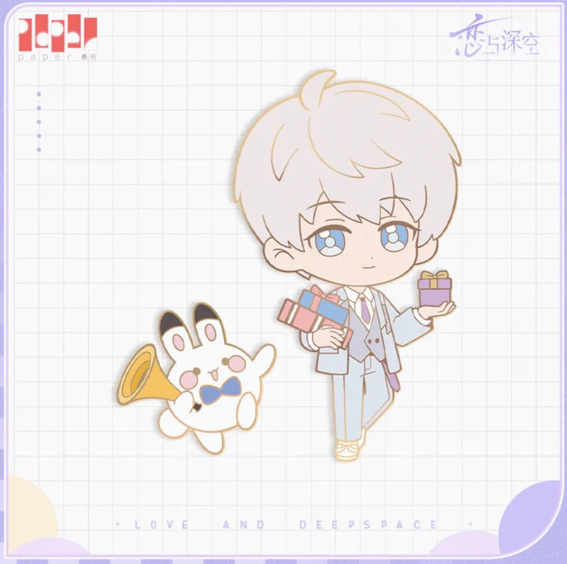 Love and Deepspace Xavier Birthday Special Metallic Badge Set