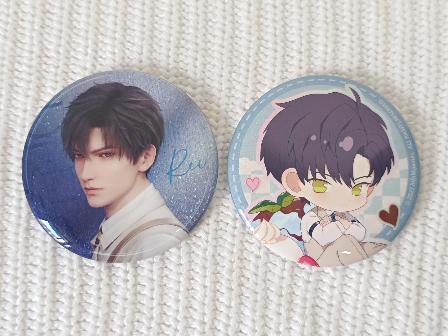 Love and Deepspace Sweets Paradise Collaboration Badge Pair (Set of 2)