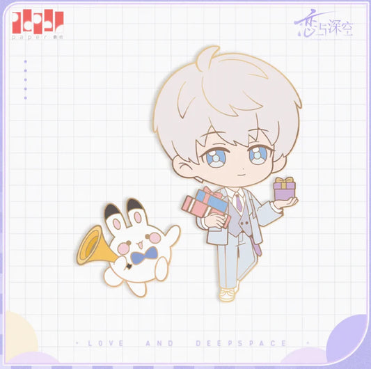 Love and Deepspace Xavier Birthday Special Metallic Badge Set
